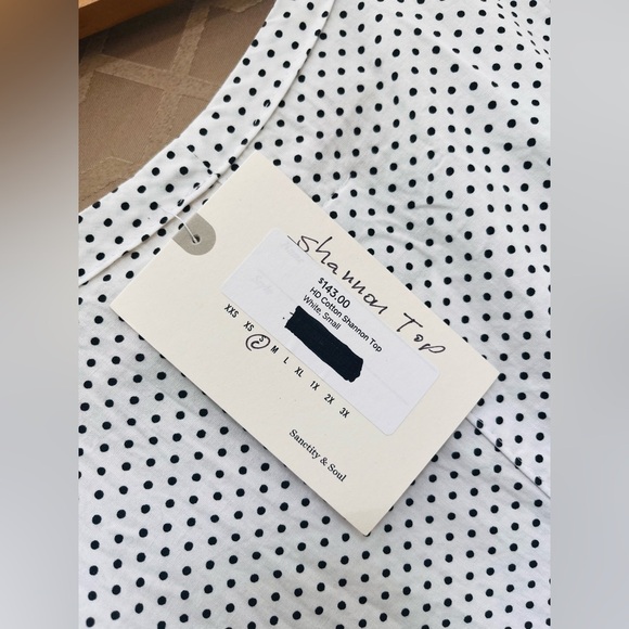 NWT Heart’s Desire Cotton Shannon Polka Dot Tunic Top with Ruffle Hem Size S - Picture 3 of 6